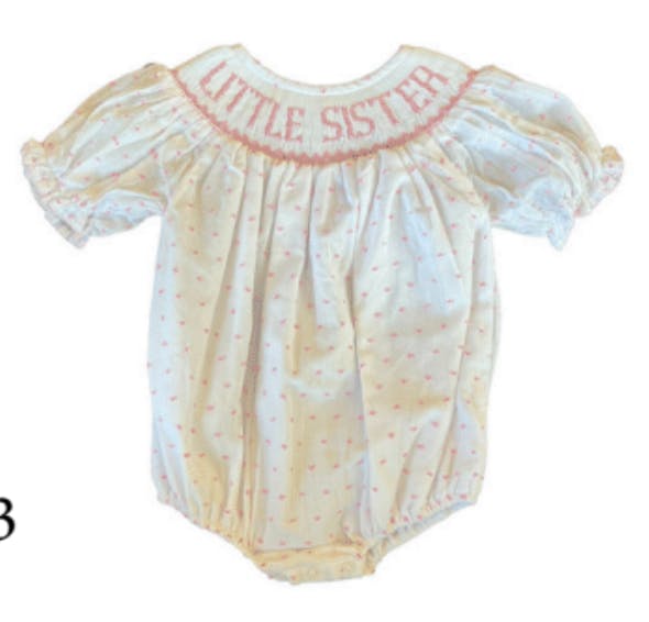 Little Sister Bubble - Pink Swiss Dot (IMMEDIATE SHIP)
