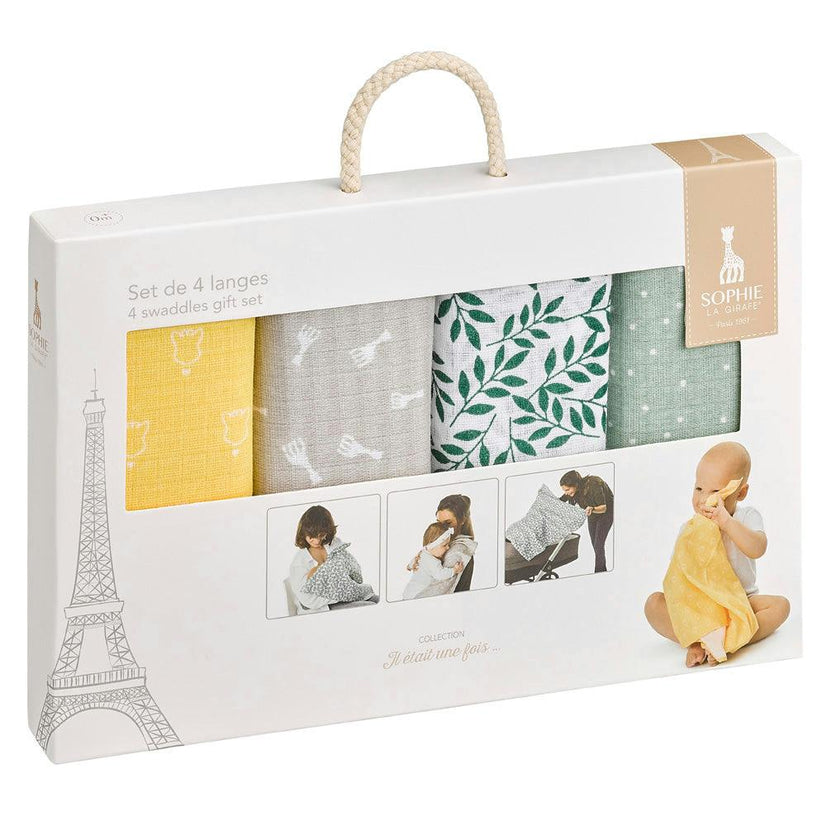 4 Colored Swaddles Set | Sophie la Girafe