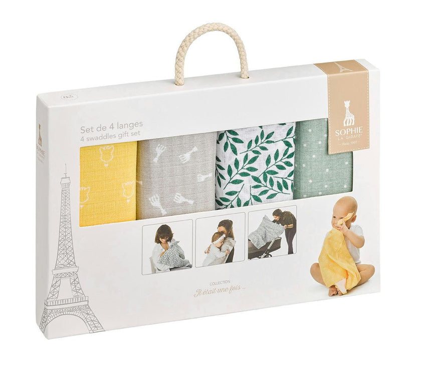 4 Colored Swaddles Set | Sophie la Girafe