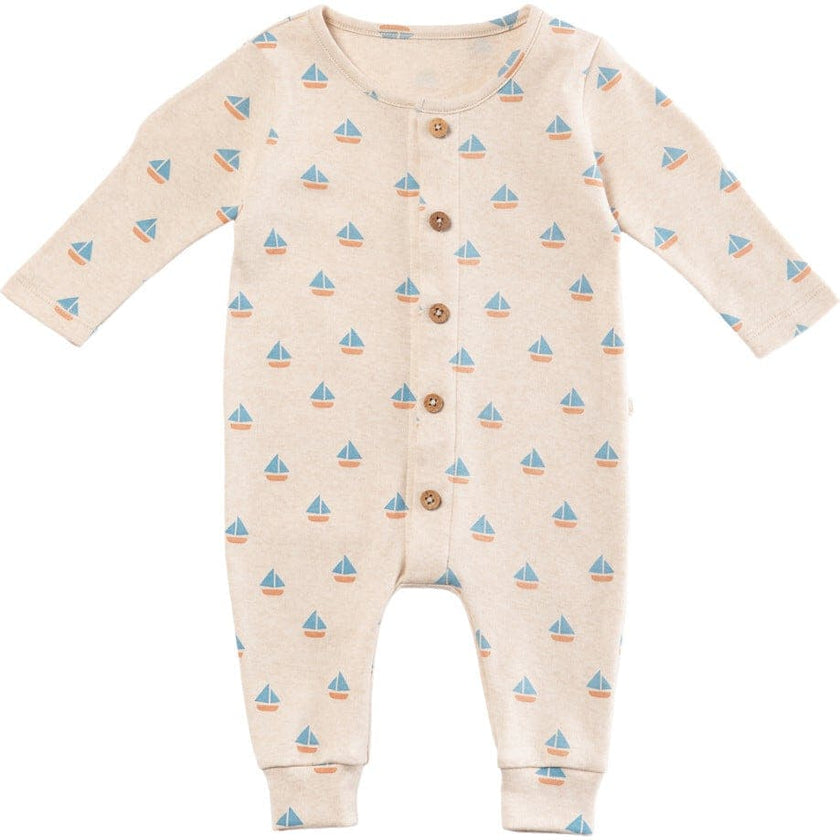 Quinn Magnetic Playsuit in Sailboats