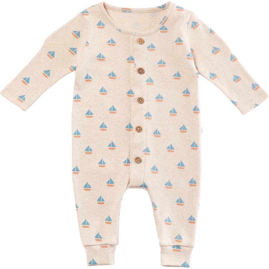 Quinn Magnetic Playsuit in Sailboats