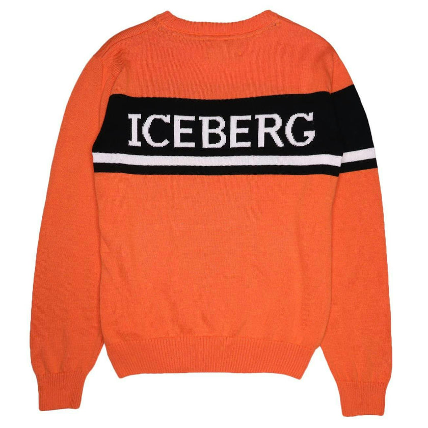 ICEBERG Logo Stripe Knit Sweater