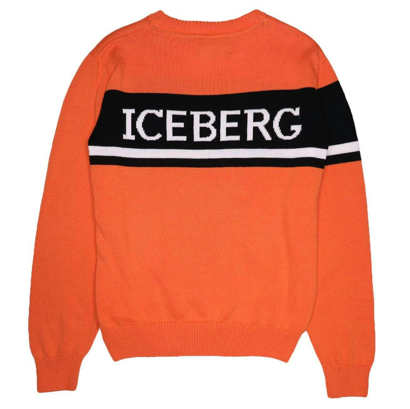 ICEBERG Logo Stripe Knit Sweater