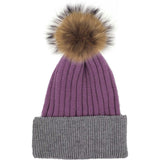 Ribbed Flat Wool Blend Hat (Snap On Pom Sold Separately)