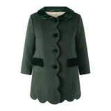 Green Scalloped Dress Coat
