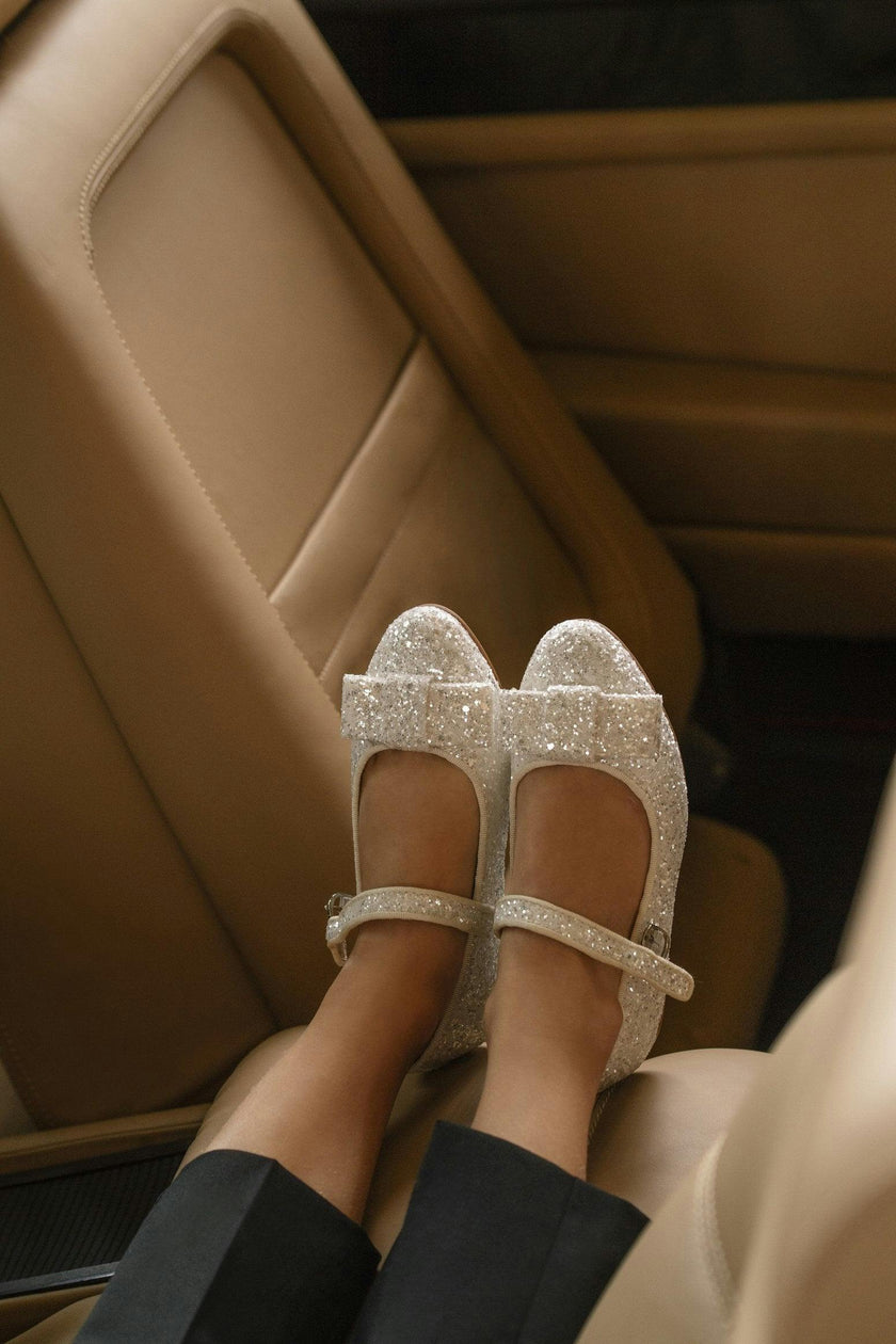 Ellen Glitter White