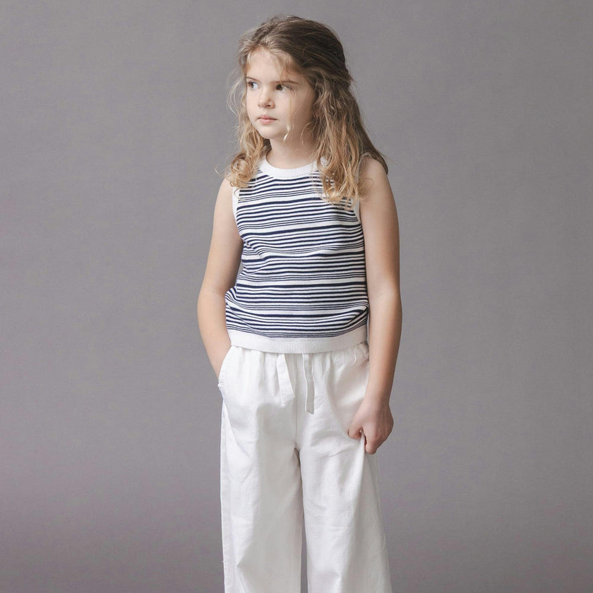 Linen Paper Bag Tie-Waist Pant