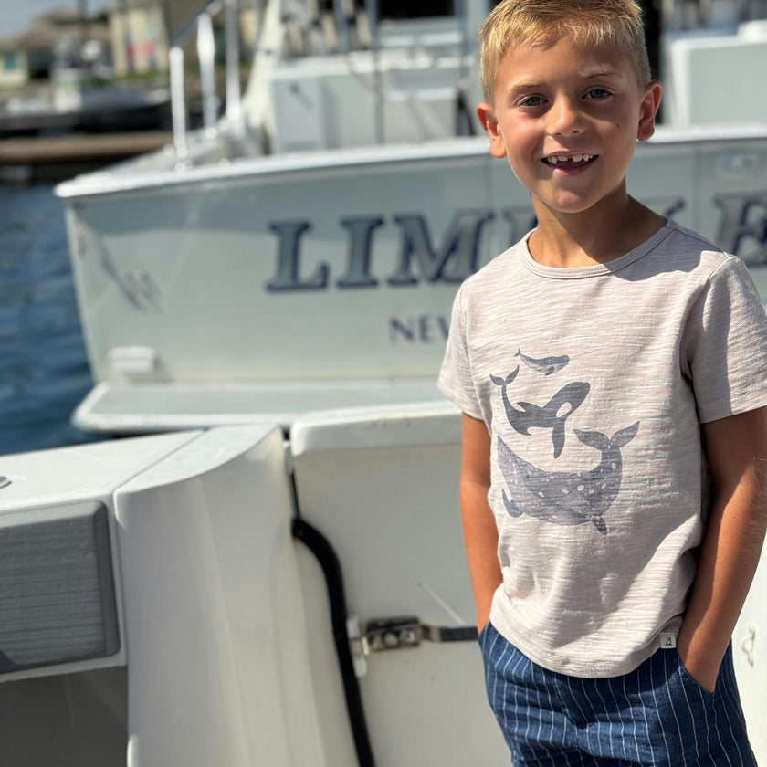 FALMOUTH  WHALES Printed Tee
