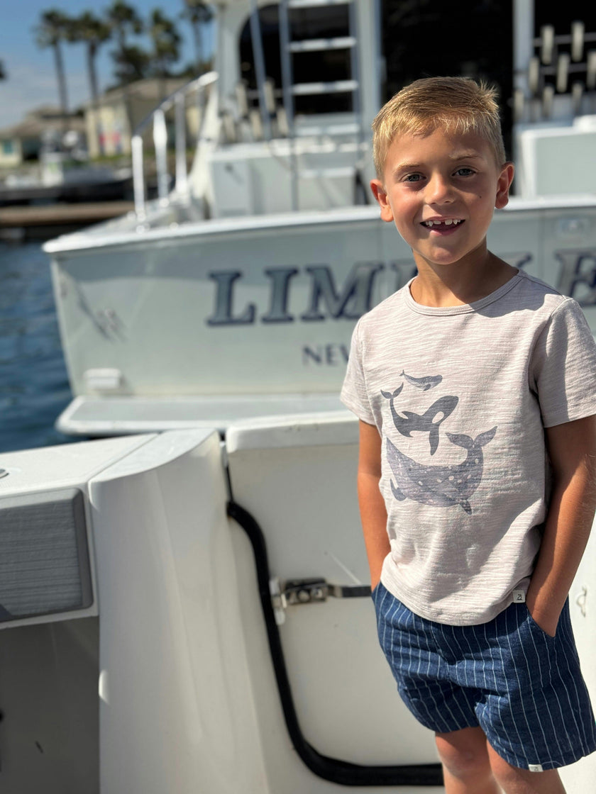 FALMOUTH  WHALES Printed Tee