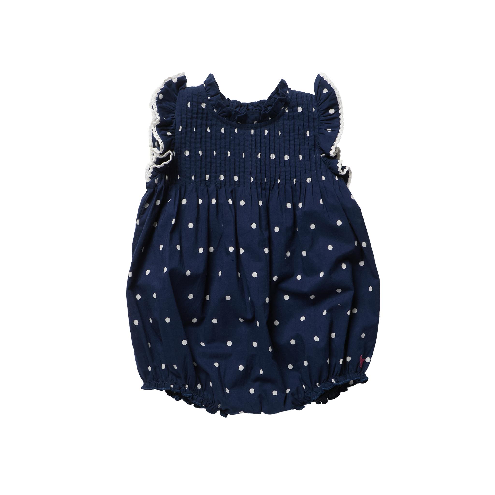 Baby Girls Jaipur Bubble - Navy Dot