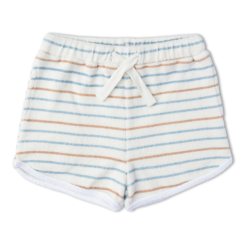 Organic Sleeveless Tee & Shorts Set - Cabana Stripes