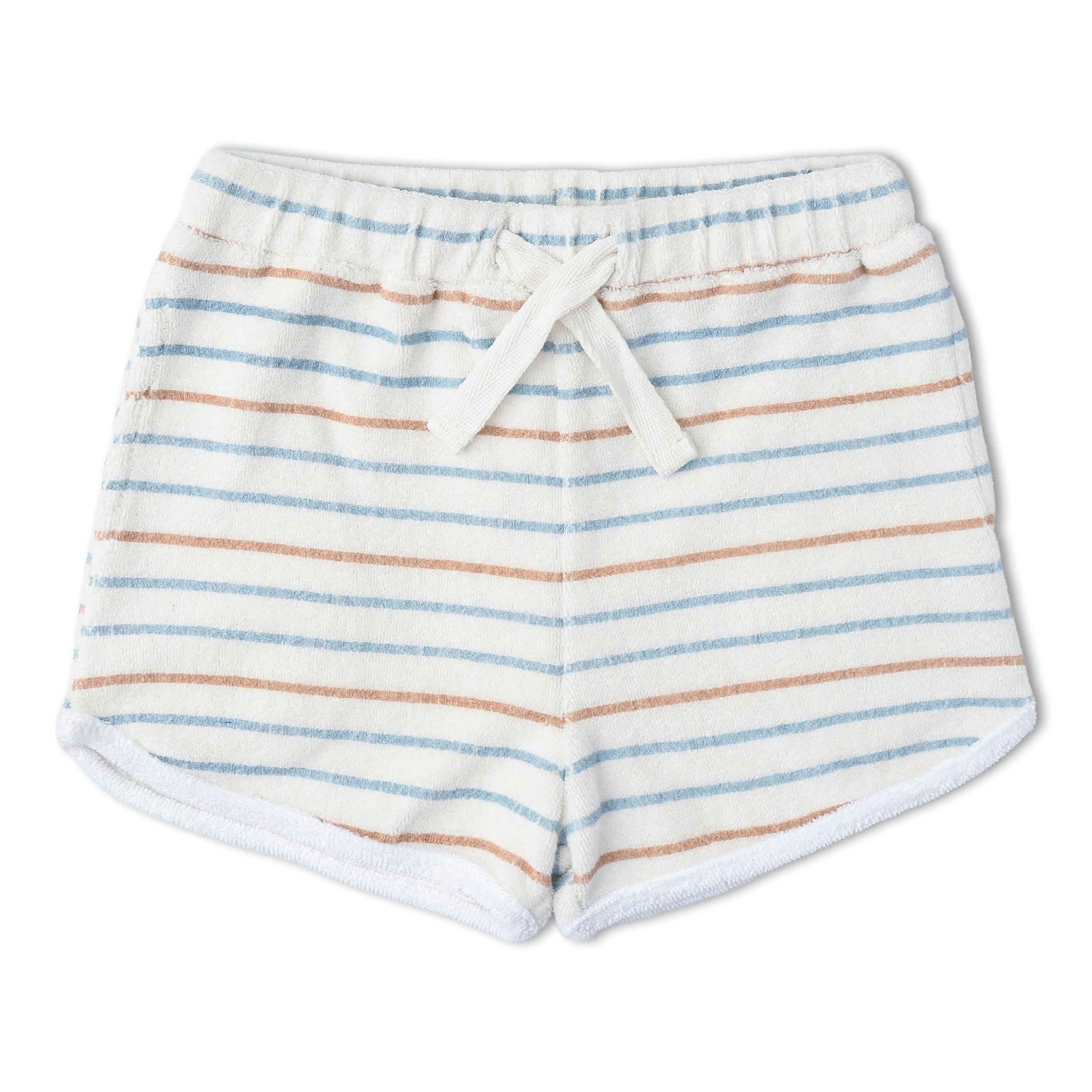 Organic Sleeveless Tee & Shorts Set - Cabana Stripes
