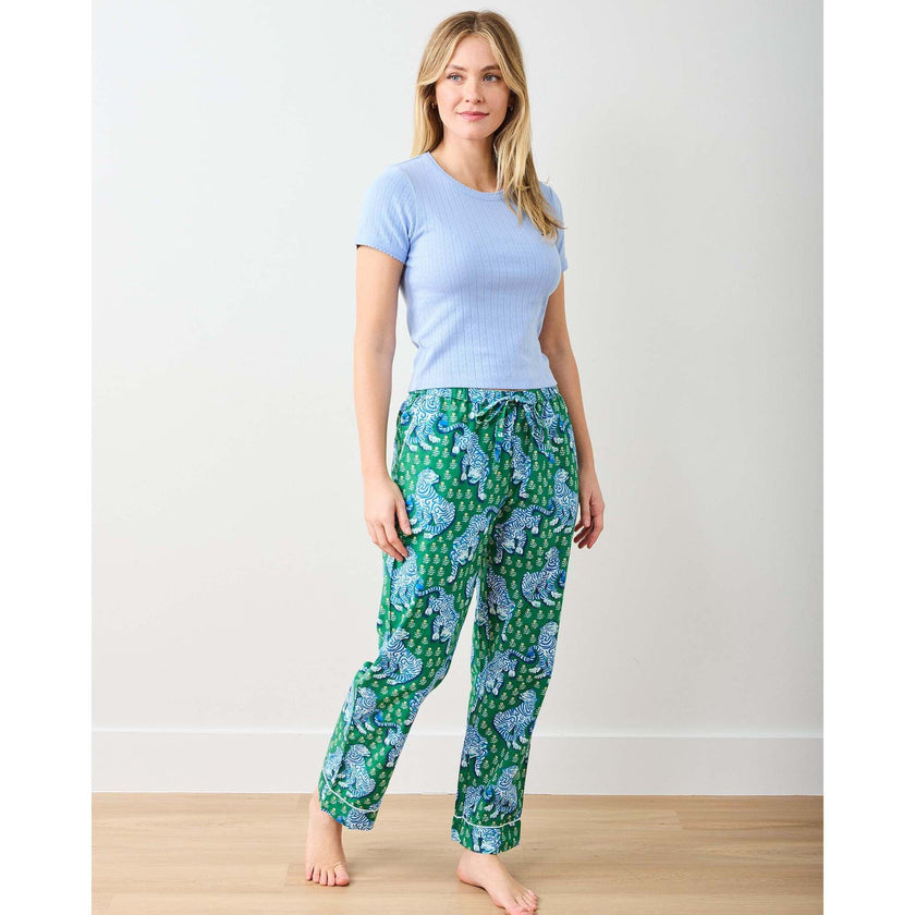 Pointelle Short Sleeve Tee, Blue