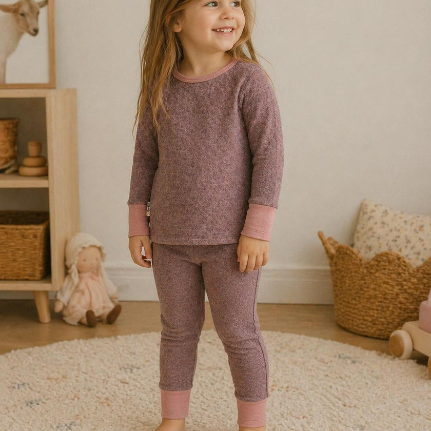 Brushed Sweater Knit 2-Piece Lounge Set
