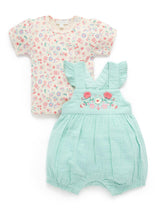 Embroidered Overall Set Aloe