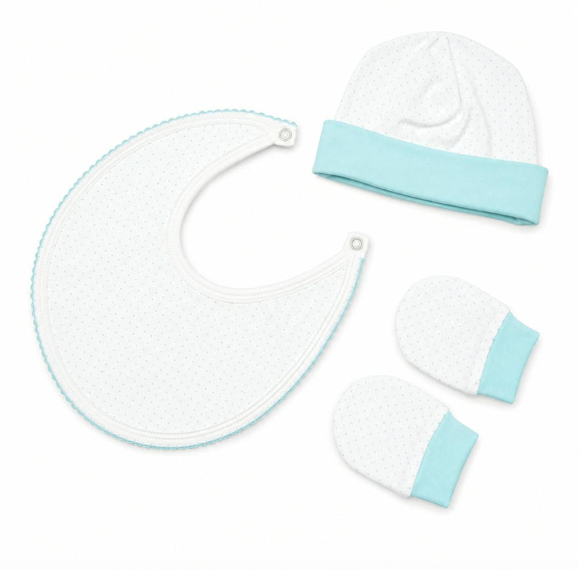 Mint Polka Dot Pima Cotton Essentials Set