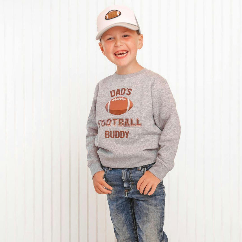 Dad's Football Buddy Sweatshirt - Gray