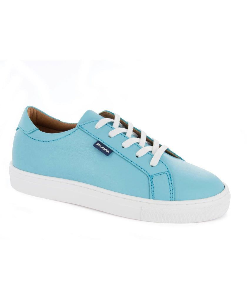 Laces Sneakers - turquoise blue smooth