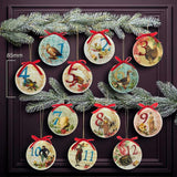 85mm Decoupage Ball Ornament Set of 12