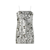 Lena Silver Flower Sequin Dress