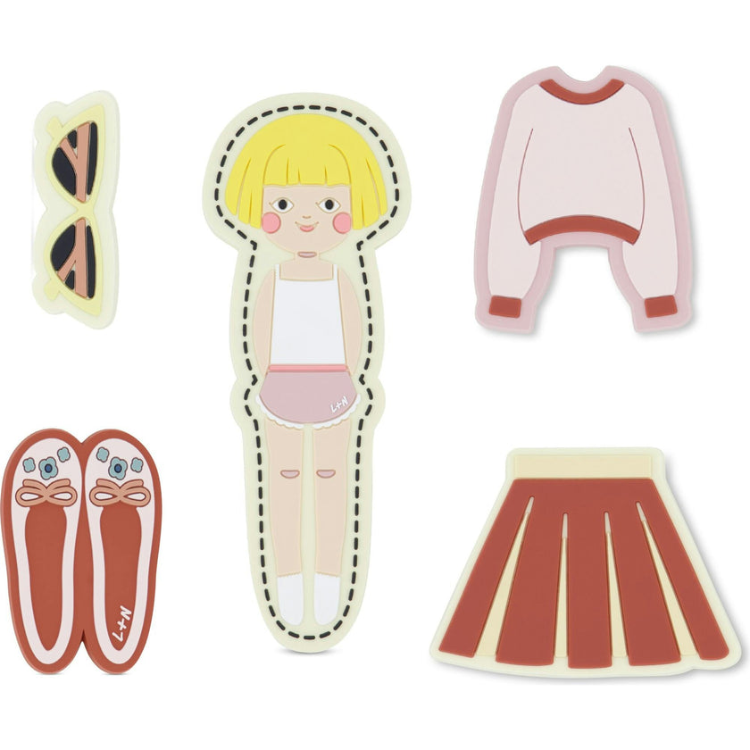 Nimix 5 Piece Paper Doll Girl Set