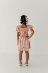 Girls Peasant Bubble Sleeve Dress in Polly Paisley