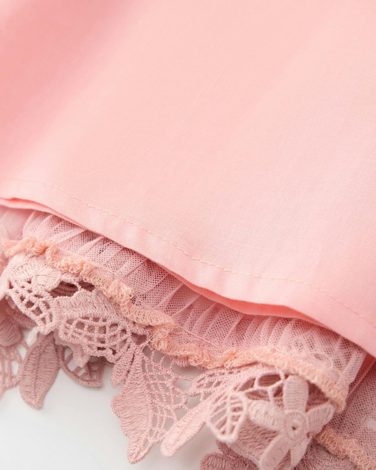 Peggy Lace Midi Dress, Pink
