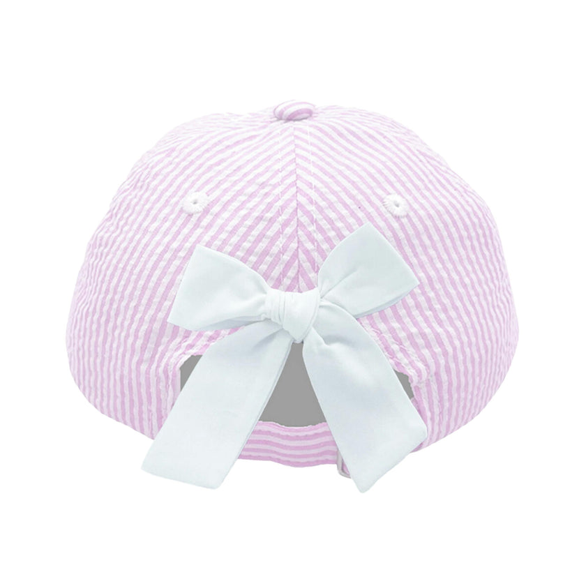 Pink Sailboat Bow Baseball Hat (Baby/Toddler, Youth)