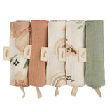 Parker Pink Floral Cotton Washcloth (Set of 5)