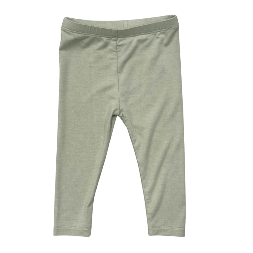 Girls Basic Leggings in Sage