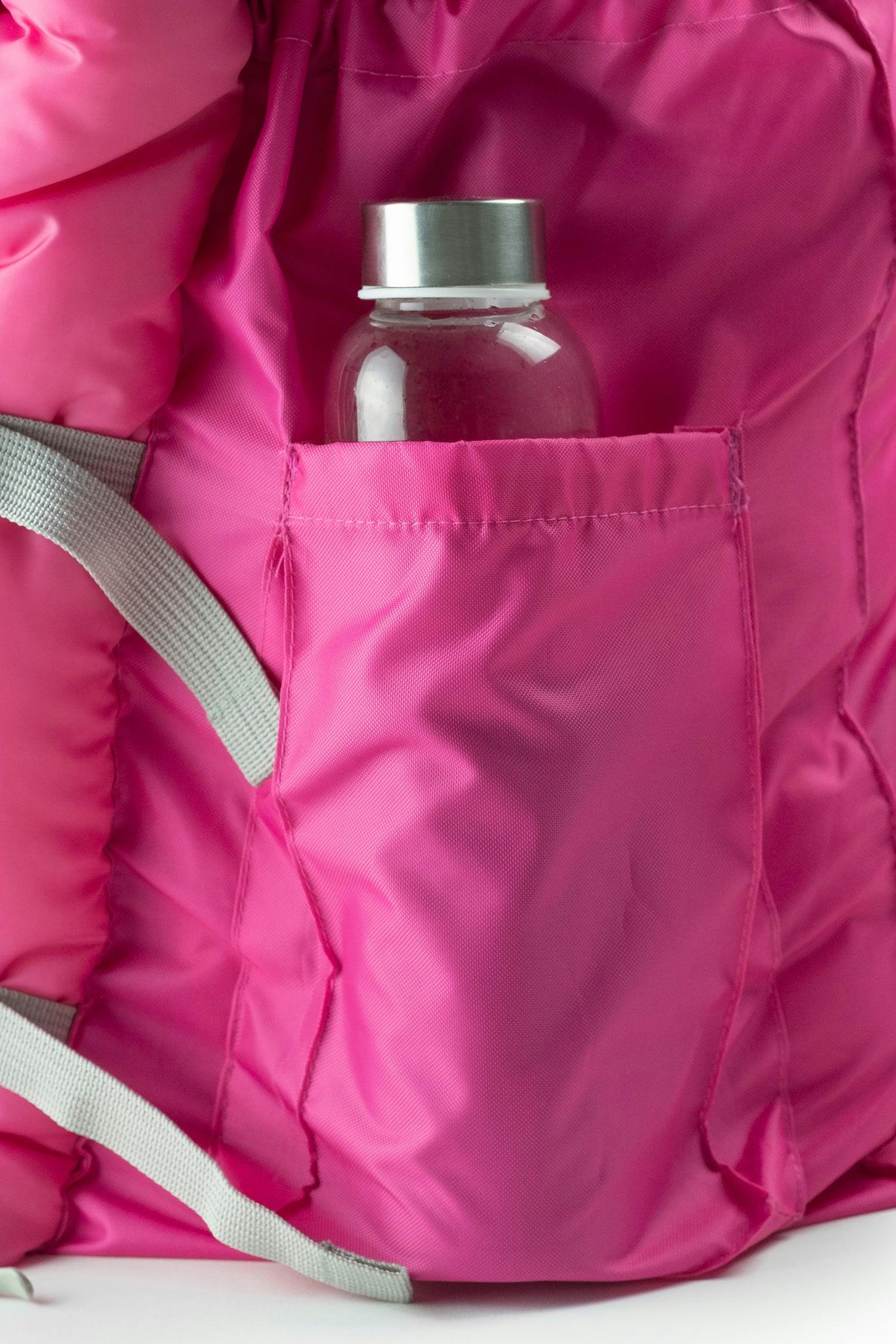 Sleep-n-pack: Packable Sleeping Bag, Big Kid 7-12+ yrs - Hibiscus Pink/Coconut Sherpa