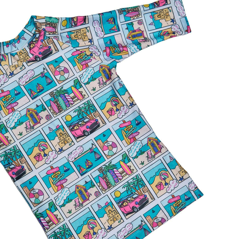 Boys Short Sleeve Rashie – UPF 50+ (Bondi)