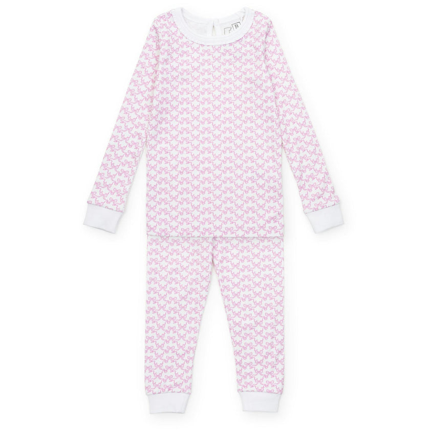 Ava Girls' Pajama Pant Set - Pretty Pink Bows