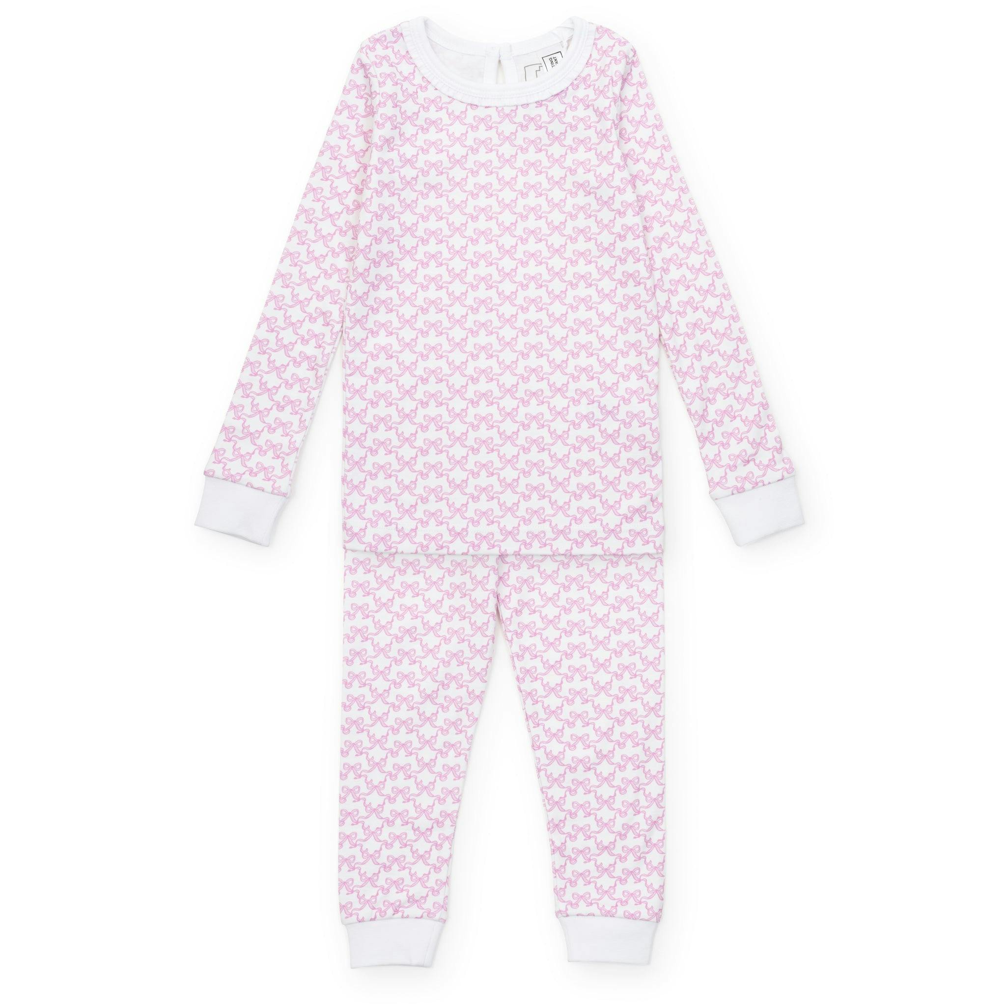 Ava Girls' Pajama Pant Set - Pretty Pink Bows