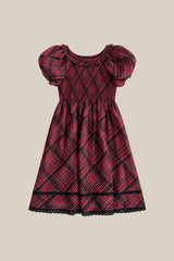 Mini Annalise Dress in Garnet Tinsel Plaid