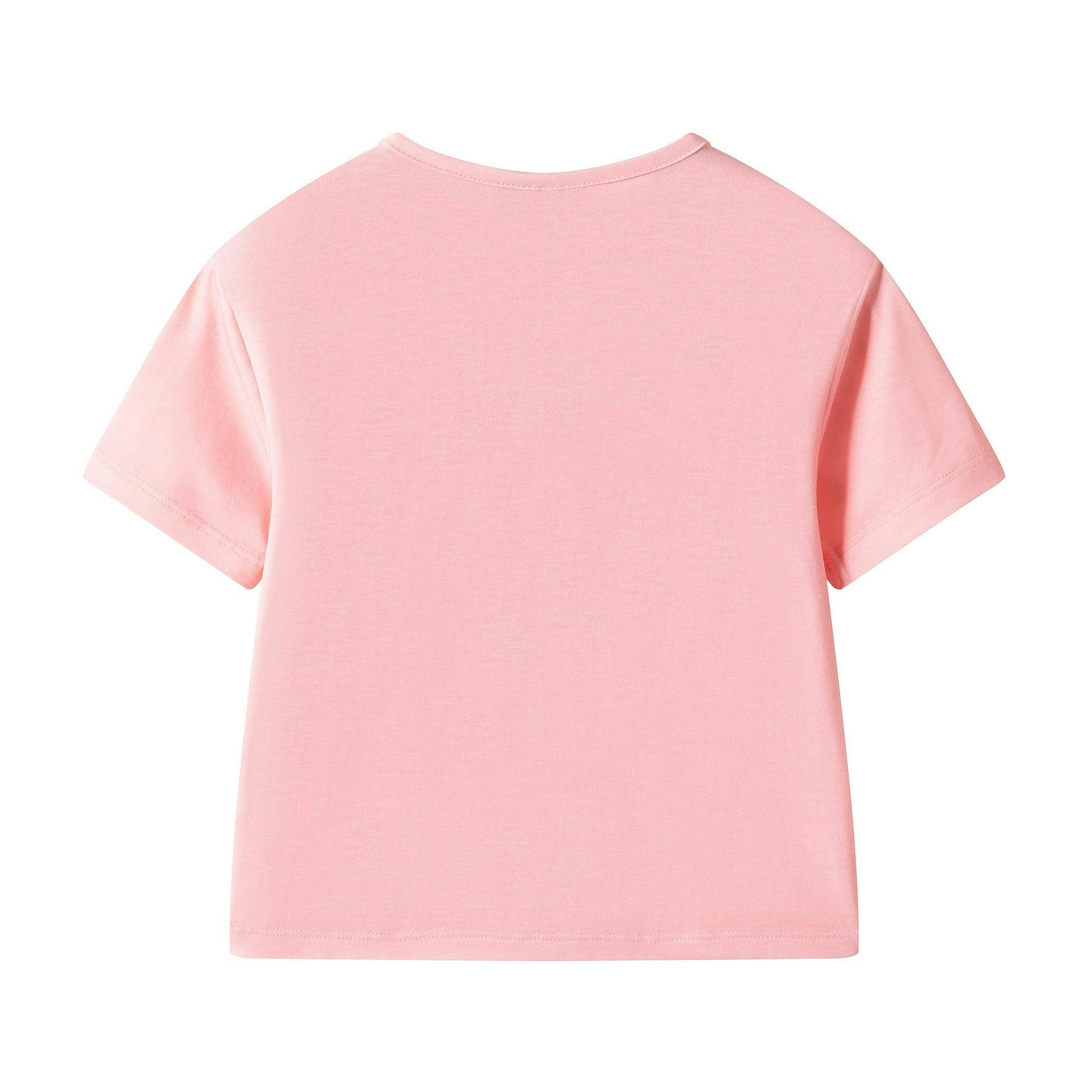 Girls Tee & Short Pajama Set | Pink Cherry Heart