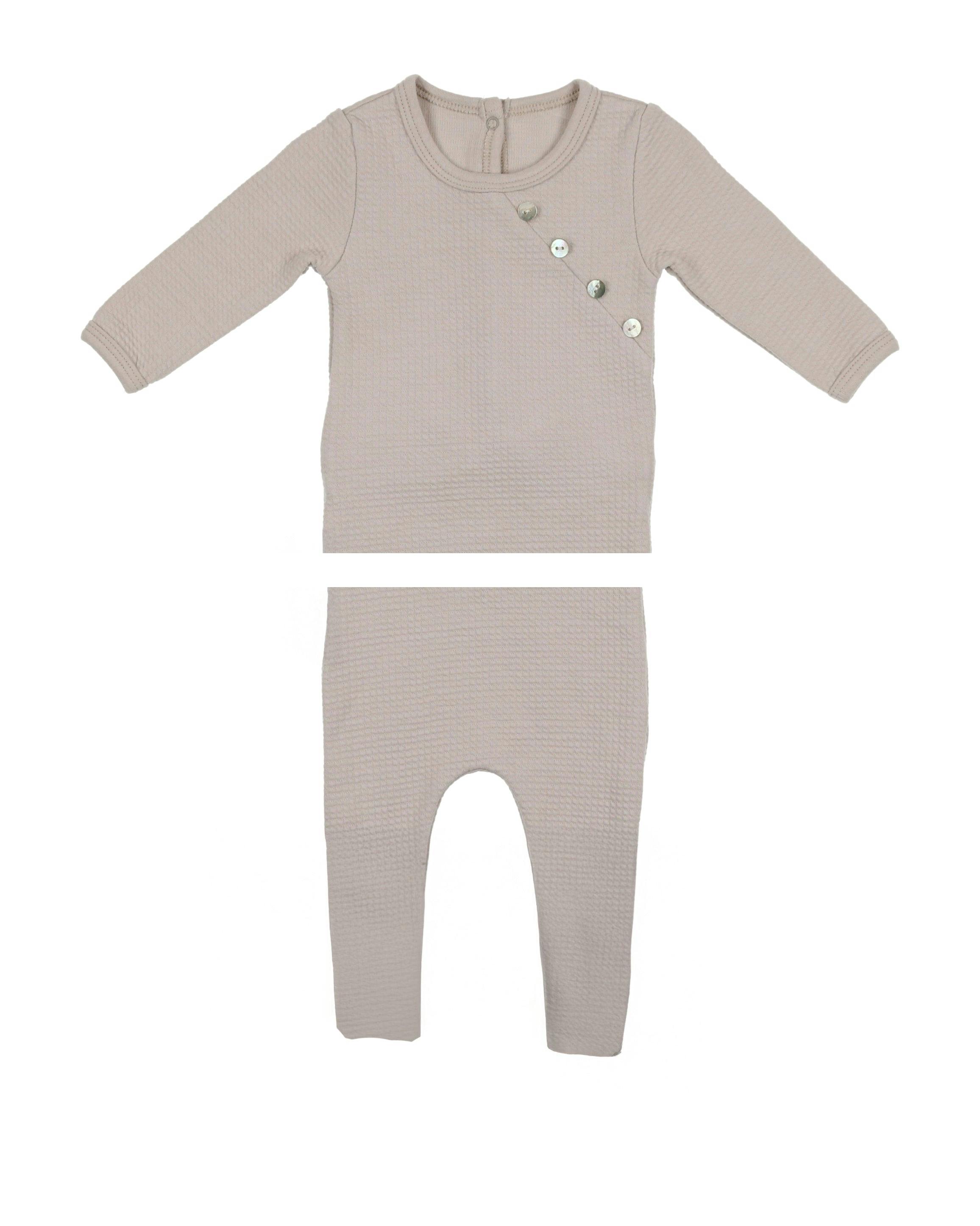 Boys Quilted Waffle 2-Piece Loungewear Set