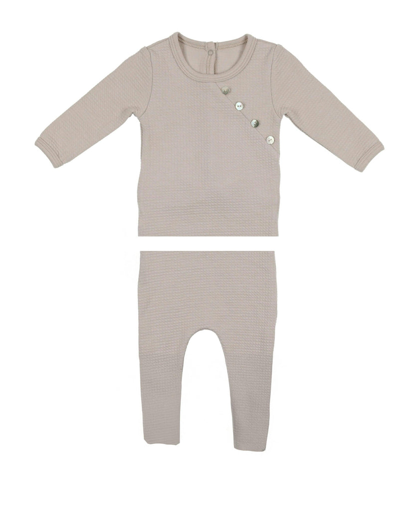 Boys Quilted Waffle 2-Piece Loungewear Set