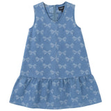 Bow Printed Denim Jumper
