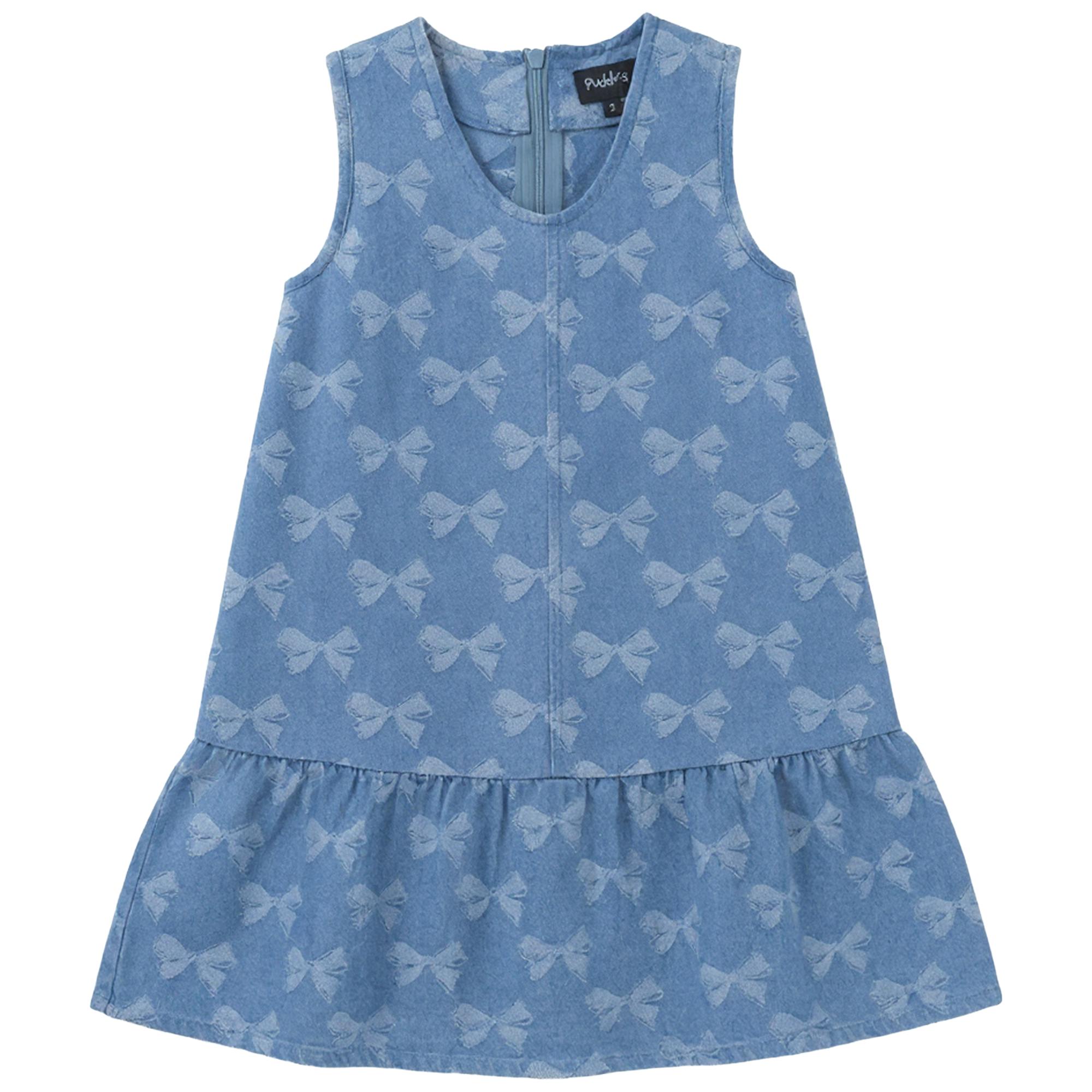 Bow Printed Denim Jumper
