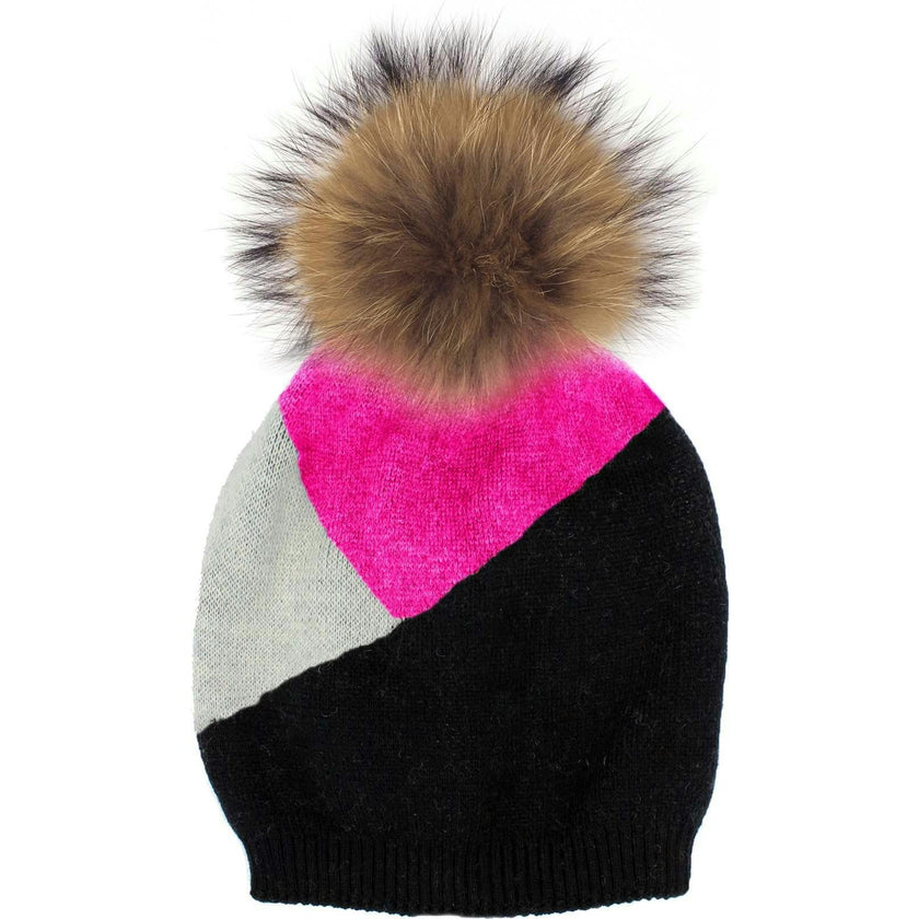 Triangle Color Block Hat (Snap On Pom Sold Separately)