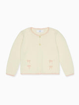Nicky Hilton x La Coqueta Ivory Farrah Cotton Girl Cardigan