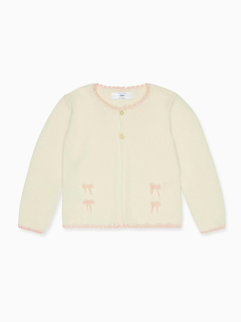 Nicky Hilton x La Coqueta Ivory Farrah Cotton Girl Cardigan