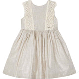 Linen Ornamental Sleeveless Dress