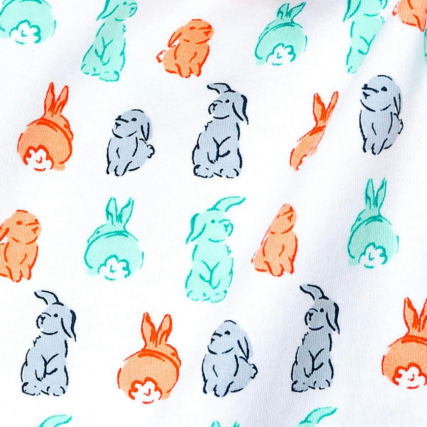 The Organic Zipper Footie [Bunny Tails]