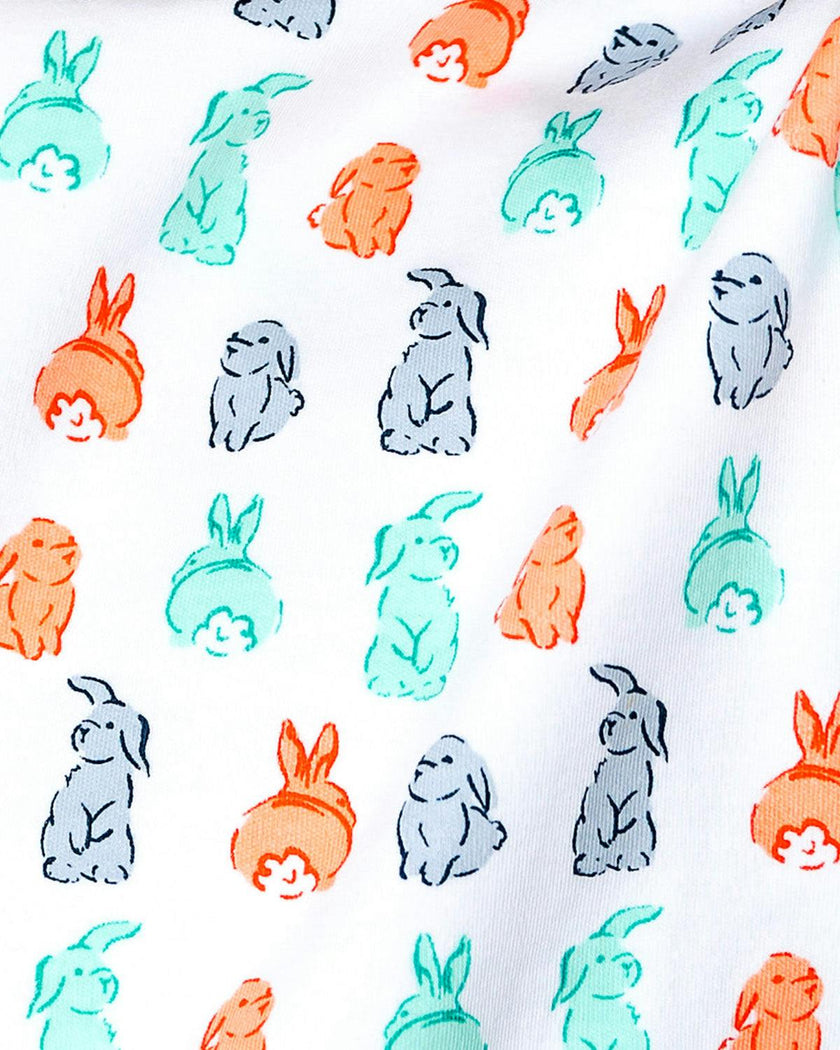 The Organic Zipper Footie [Bunny Tails]