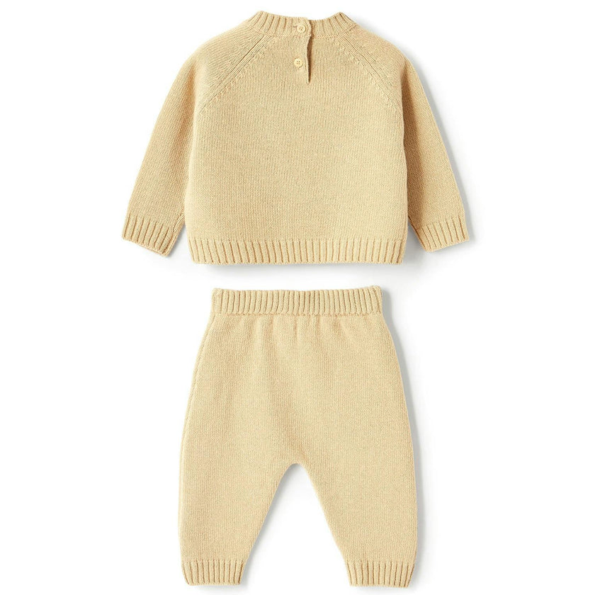 IL GUFO Teddy Bear Merino Wool Baby Set