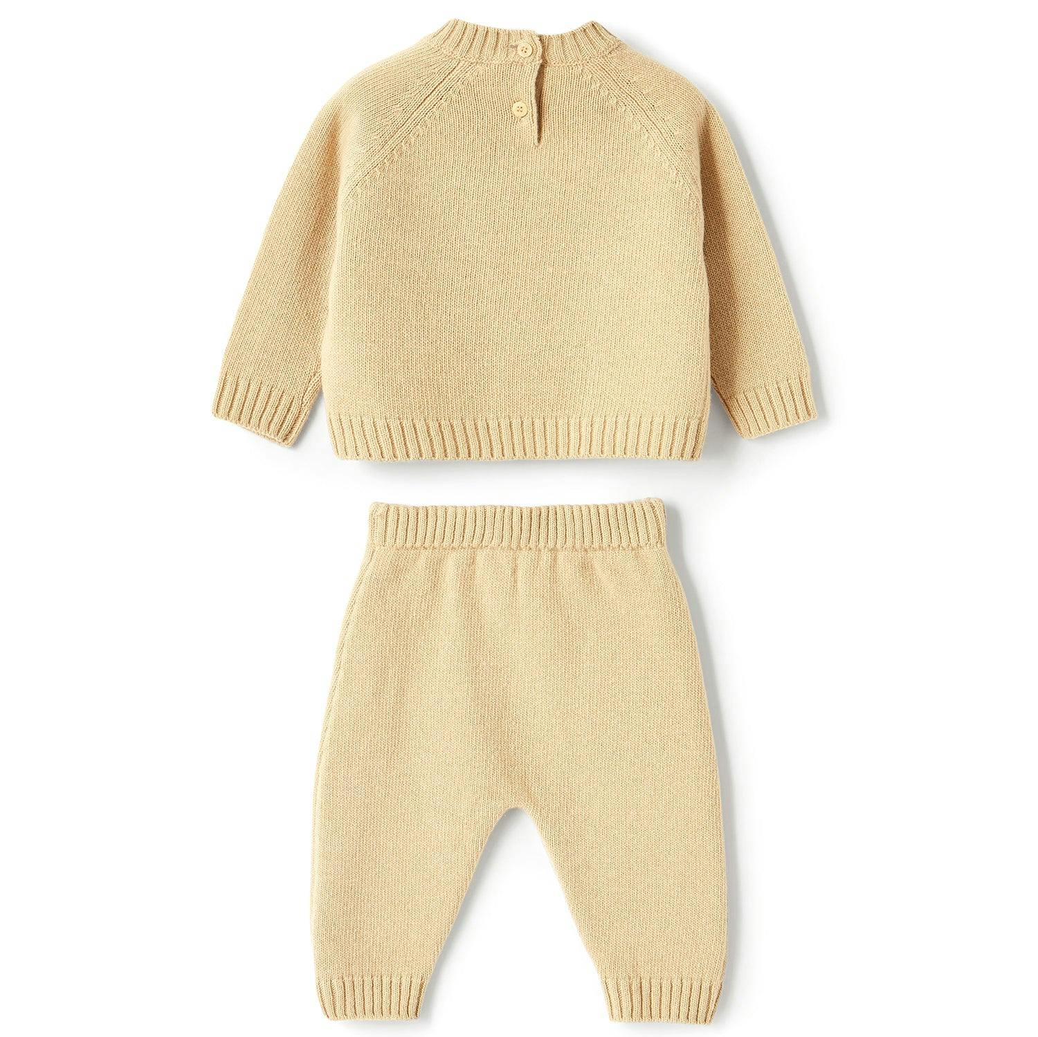 IL GUFO Teddy Bear Merino Wool Baby Set