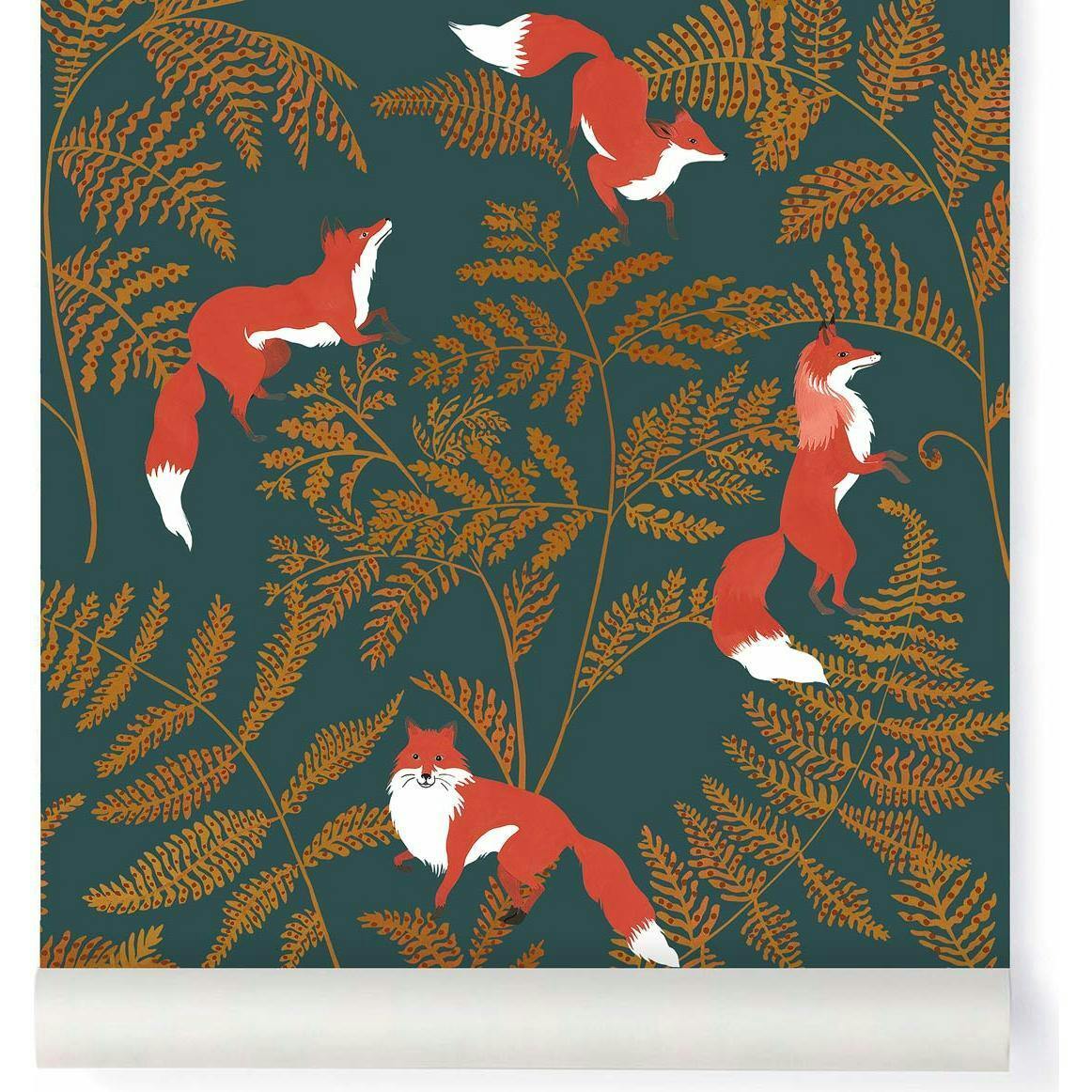 Papier peint KITSUNE coloris Rouille