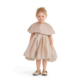 Pink Dovera Timeless Cape-Overlay Gown